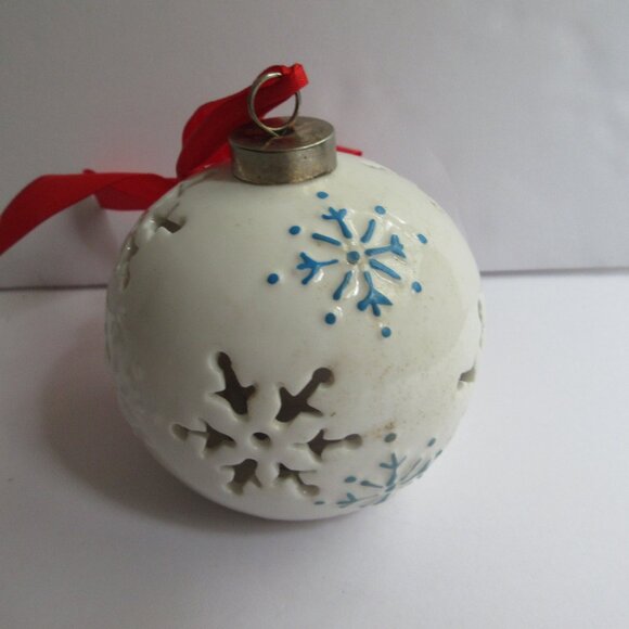 Lightscapes Porcelain Snowflake Christmas Ornament Light Color Changing WORKS - Picture 3 of 11